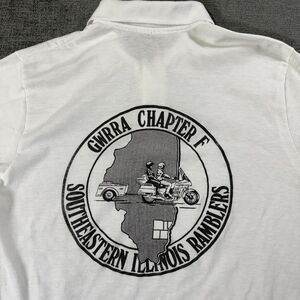 Vintage Motorcycle GWRRA Chapter F‎ Illinois Ramblers Polo Shirt L Made In USA